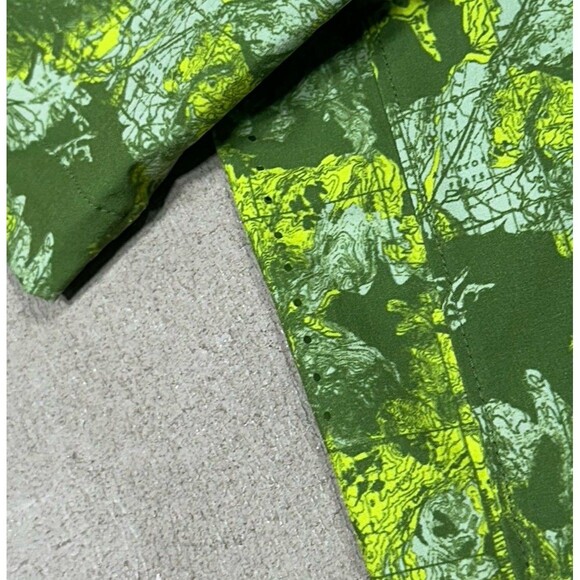 Stio Shirt Mens XL Green Camo Stretch Snap Short Sleeve Camp Snap Shirt Outdoor - Picture 7 of 12